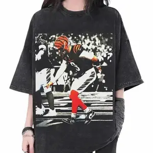 Joe Burrow Griddy Graphic T-shirt, Vintage Cincinnati Retro 90s Football shirt