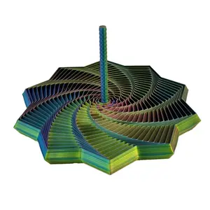 Hypnotic 3D Rotating Spiral Fidget Toy Color Gradient Optical Illusion Sensory Stress Relief Desk Decor for Anxiety Relief & Home Office Decoration