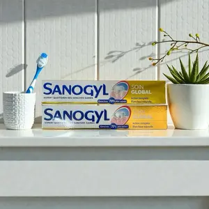 SANOGYL Soin Global Toothpaste, pack of 2 - Expert Quotidien des Gencives Saines, 70% plus efficace, Action Complexe