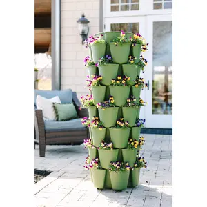 7 Tier GreenStalk Leaf Vertical Planter - Basket Weave Texture