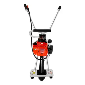 Professional Concrete Vibrating Machine 900W Gas Powered 4 Stroke Construction Tool Compatible with 1-5 Meter Poker Heavy Duty Compaction Equipment (Without Ruler)