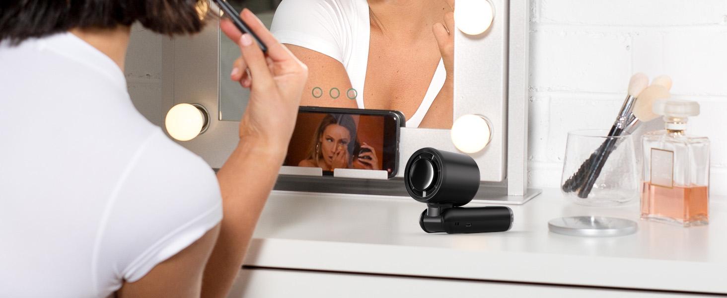 Portable Handheld Turbo Fan, 5 Speeds Ice Cooling Mode, Up to 12H Runtime, 3-in-1 Personal Fan with LED Display & Cooling Plate, Battery Operated Travel Fan for Outdoor, Beach, Gym - Summer Hot Must-Have