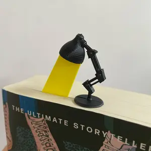 Mini Desk Lamp Bookmark, 3D Printed Creative Page Marker for Books, Reading, Study Desk Decor