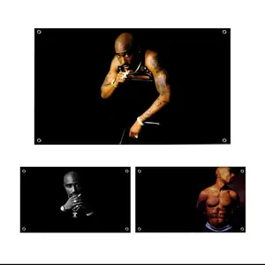 WestCoast HipHop 2pac tupac RIP Flags Flag Custom Camping Outdoor Garden room Bedroom Decor Party Backdrops Wall Art Family Gifts