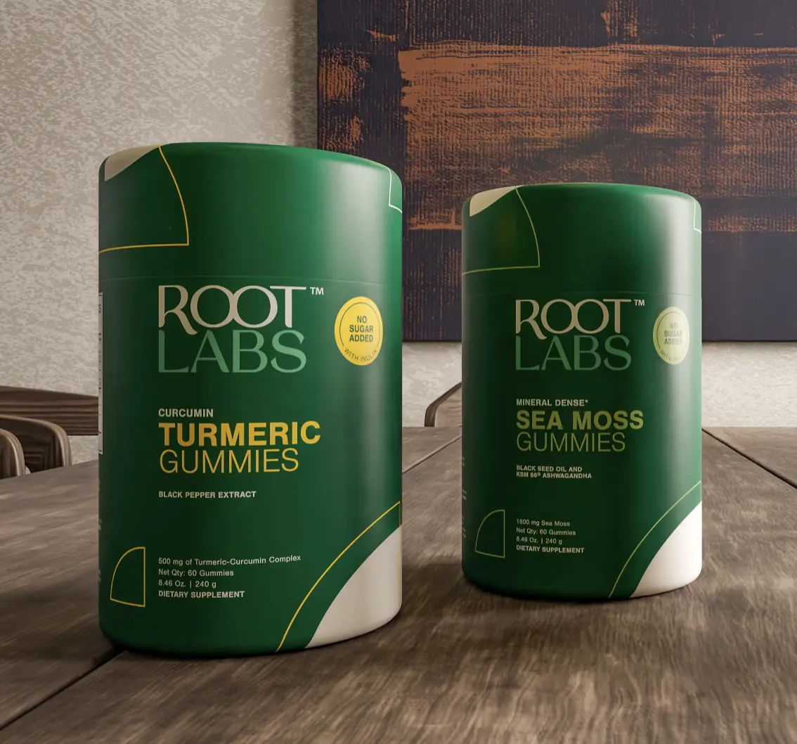 Root Labs Turmeric 60s + Sea Moss Gummies Combo 60s Root Labs Turmeric 60s + Sea Moss Gummies Combo 60s