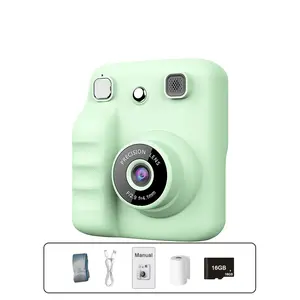 Digital Camera with Screen and Photo Roll, Instant Print Toy, Rechargeable, Suitable for 3-10 Years Old, Entry-Level Gift