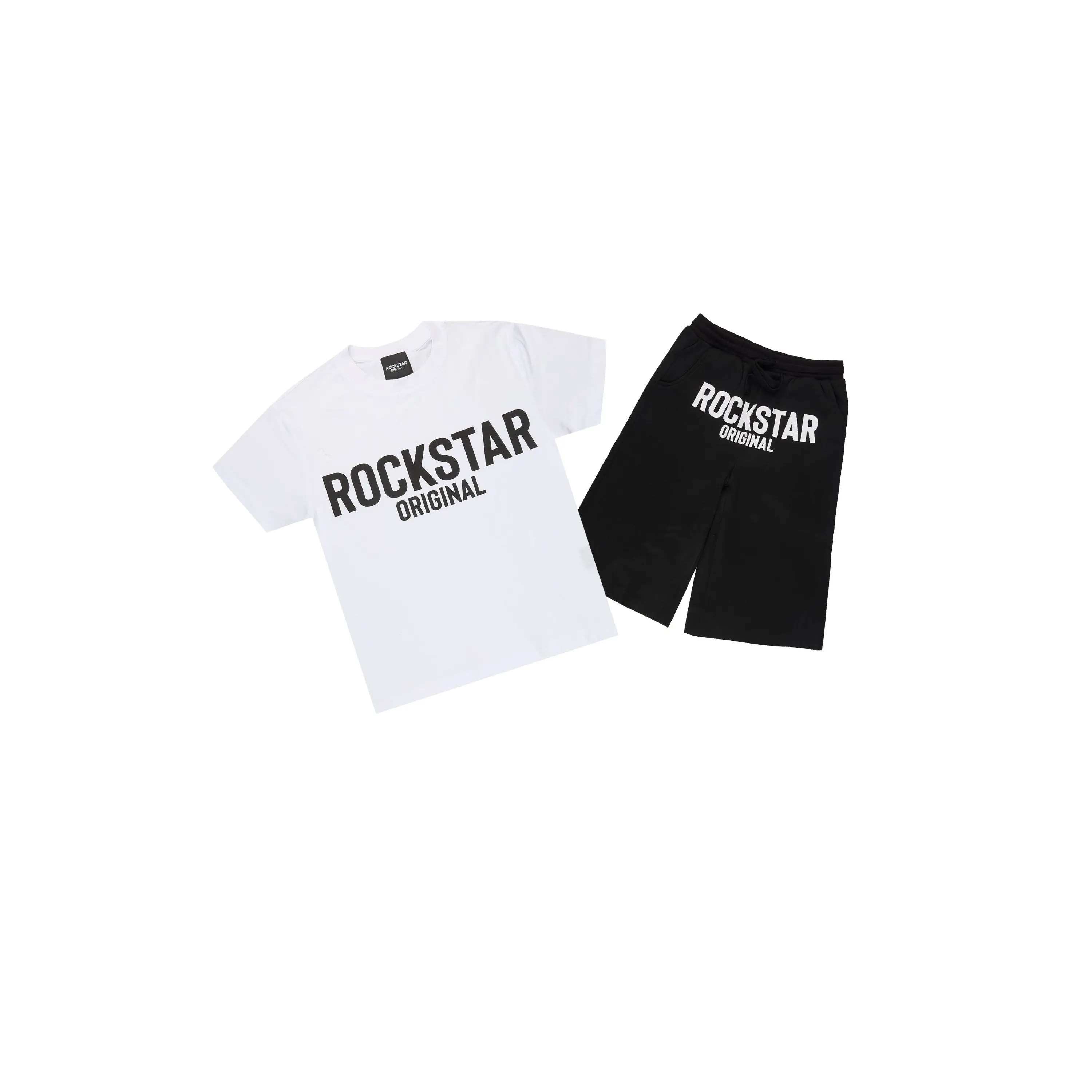 Boys Mikasso White/Black T-Shirt/Short Set