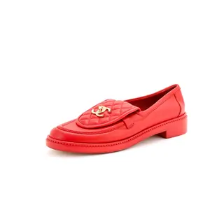 Pre-owned Chanel Women's CC Loafers Quilted Leather by Rebag