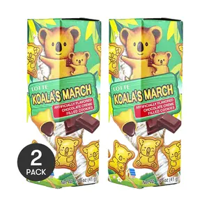 LOTTE Koala Chocolate Cookies - 2 Pack | Japanese Snack | 41g Each
