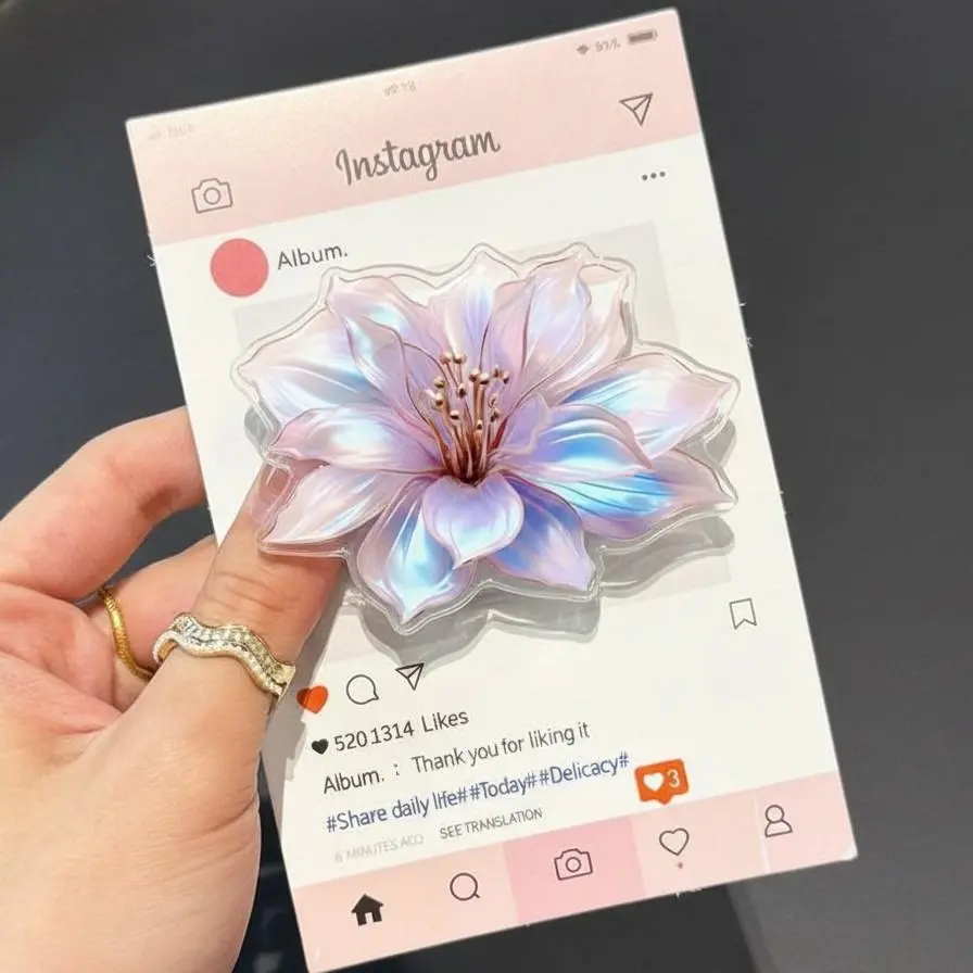 Pastel Flower Phone Grip – Aesthetic Floral Phone Accessory