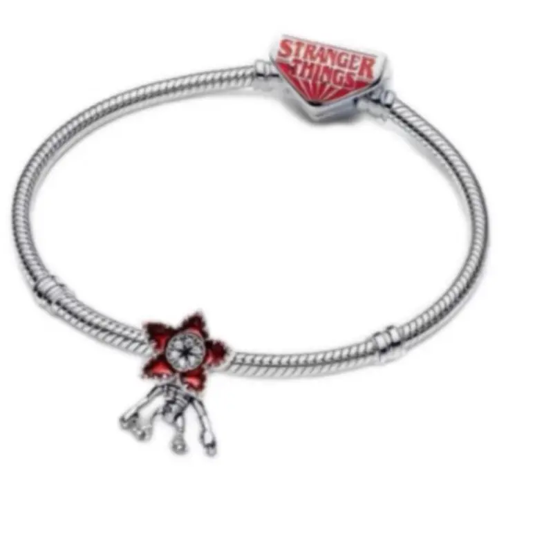 Silver Plated Bracelet with Red Star Charm | Snake Chain Bracelet for Women | Fashion Jewelry Gift