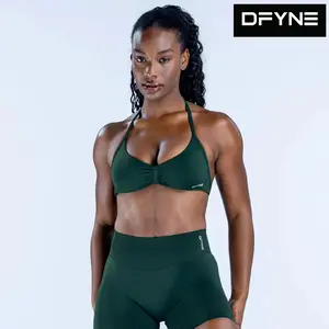 DFYNE Impact Strappy Sports Bra for Women – Breathable Mesh, Quick-Dry Compression Gym Activewear
