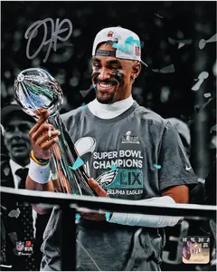 Jalen Hurts Philadelphia Eagles Super Bowl LIX Champions Autographed 8" x 10" Super Bowl LIX Photograph - Fanatics Authentic Certified