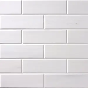 Bianco Dolomite Marble 4x12 Beveled Polished/Honed Subway Tile