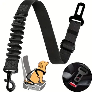 Adjustable Dog Car Seat Belt, Retractable Vehicle Safety Harnesses Restraint with Secure Buckle, Fits Suv Sedan Truck, Random Color