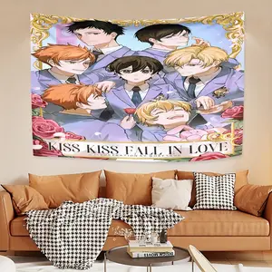 Ouran High School Host Club  Tapestry, Exquisite Patterns, Soft Fabrics, Perfect for Sofa or Bed Decoration, Comfortable Home Decoration, Bohemian Home Decoration