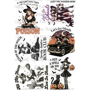 Just Try Poison Mini Checkered Game Day DTF Transfer Gang Sheet 24.5" x 36" Direct Application onto Film for Sports Fans