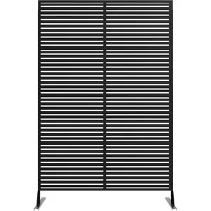[GAOMON]Black 72" H Rust-Proof Scroll Design for Yard & Flower Bed Borders, Easy Snap-Together Installation, Outdoor and Indoor Privacy Panels for Patio, Pool, or Lawn
