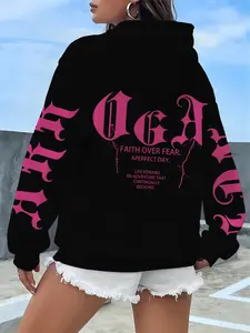 Street Style Colorblock Hoodie, Animal Print Fitted Casual Top, Fall & Winter Fashion, Inspirational Letter Design, Streetwear Aesthetic