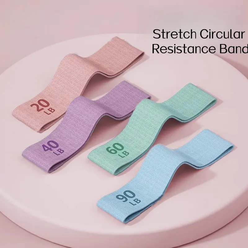 Fabric Resistance Booty Bands, Anti Slip Wide Hip Exercise Loop Bands, Multi Level LB Strength Training Stretch Bands, Portable Yoga Fitness Accessory For Glutes Leg Workout Women & Men