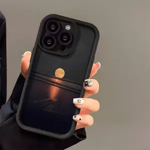 Phone Case: Nature Night Beach Sunset Pattern High Bamboo Phone Case, Suitable for iPhone 17 E Air Pro ProMax iPhone16 15 14 Plus 13 12 Mini 11 X XS XR, Halloween Gift, Easter Gift, Birthday, Girlfriend, Boyfriend, Friend or Yourself