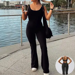 denimoverall Slim Fit Hip Raise Jumpsuit Sexy Backless Exercise Yoga Clothes overalls girls black romper openbackflare solid chic princess blue overalls y ozy women s flowy overall girl mock neck slim-fitting fashion