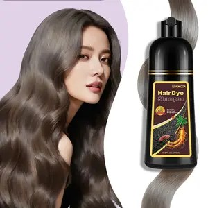 Coffee Hair Dye Shampoo 3-in-1, Instant Gray Coverage, Long-Lasting Hair Color, Herbal Formula for Men & Women, Shampoo Para Canas / Tinte Para Cabello,500ml