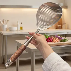 2PCS Fine Mesh Stainless Steel Colander - 2026 Upgraded Version Ultra-Fine Filter Mesh with Handle, Oil Filter Spoon, Food Strainer for Kitchen-YY1