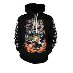 Unisex Demon Slayer Hoodie 3D Anime Printed Hooded Sweatshirt  Pullover Hoodie for Men and Women