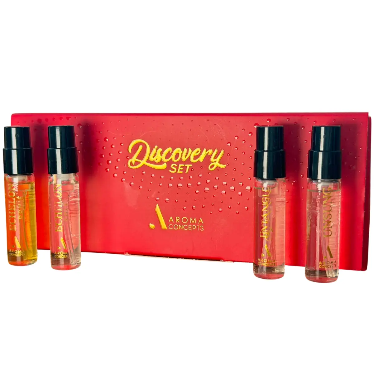 Aroma Red Discovery Set 2ml 4pcs Fragrance Gift Set Echelon Prive, Echelon Soleil, Unsung, Entangle