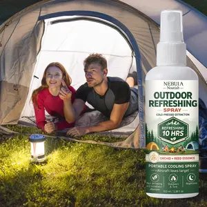 Outdoor Refreshing Spray, 100ML Deodorant, Quick Cooling, Ice-Cool, Mosquito Repellent, Gentle on Skin, Portable, Essential for Outdoor Activities