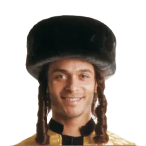 Thick Black Curly Payos - Sidelocks | Elastic Clip-On Curl Wig Accessory for Kids & Adults – For Purim, Halloween & Role Play Dress Up