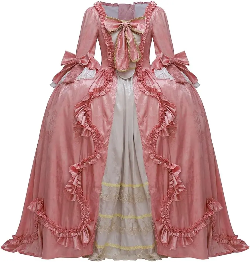 Court Rococo Baroque Marie Antoinette Ball Dresses 18th Century Georgian Era Costumes Dress Victorian Ball Gown