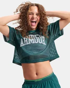 Under Armour Football Mesh Women's Crop T-Shirt