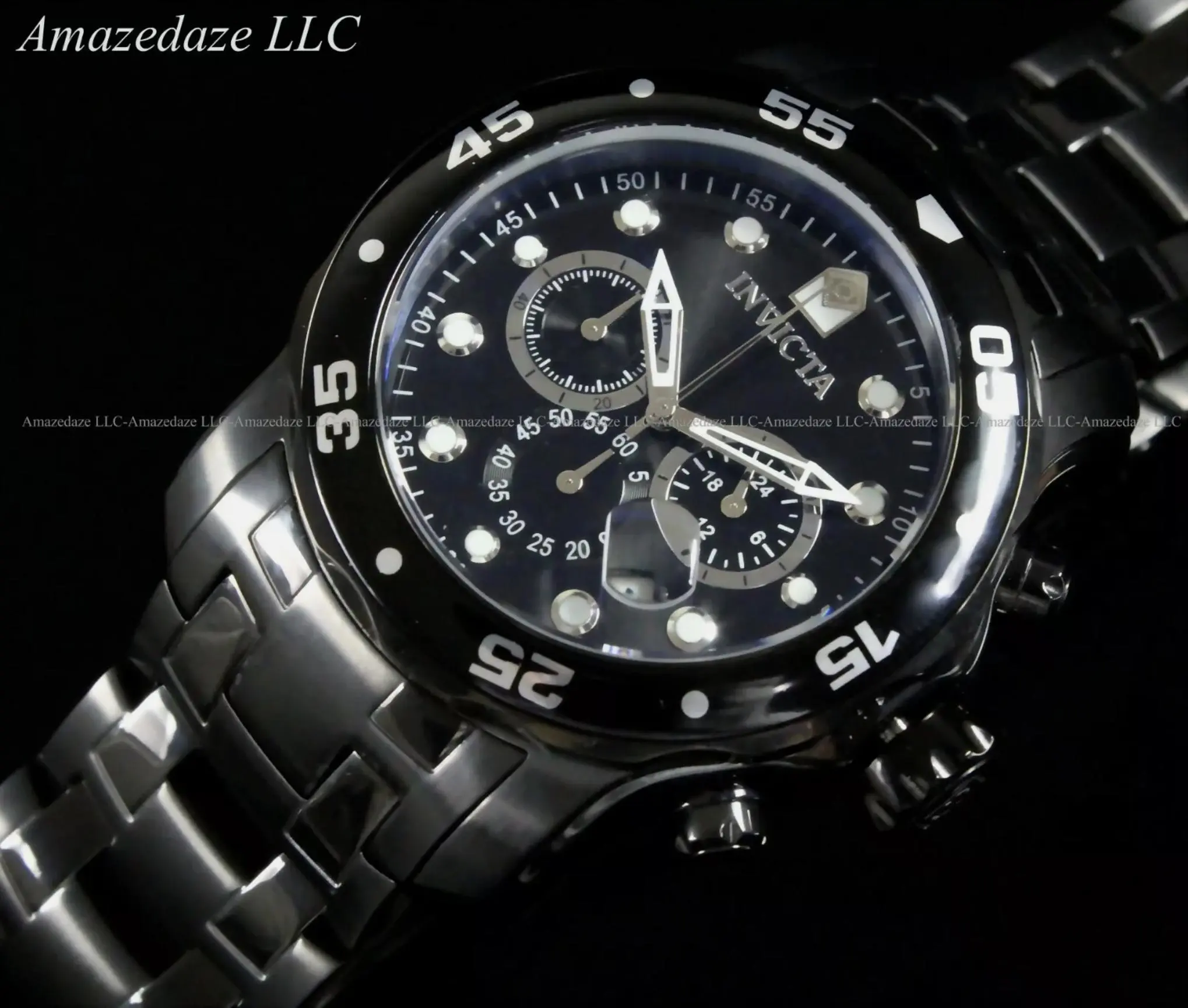 NEW Invicta Mens Combat Pro Diver Scuba VD53 Chronograph Stainless Steel Watch -0076
