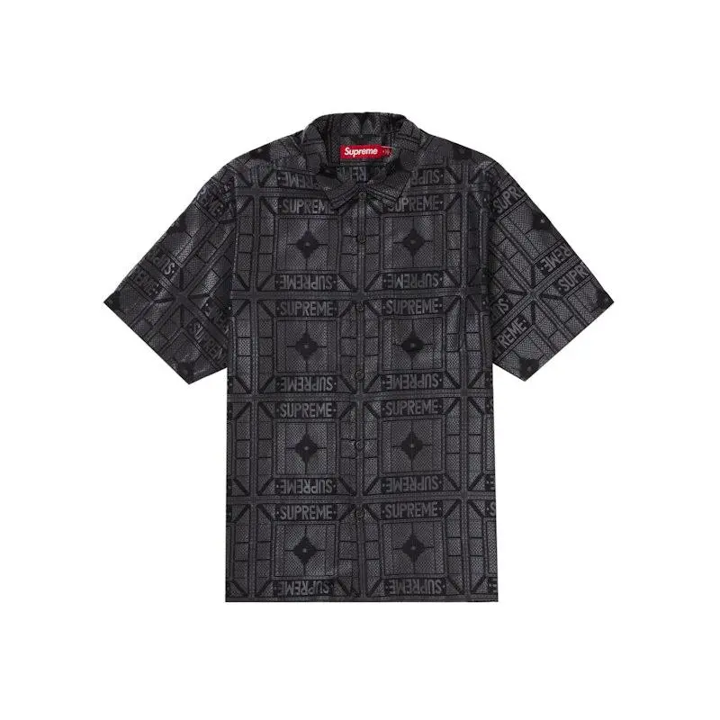 Supreme Tray Jacquard S/S Shirt Black (men) by StockX