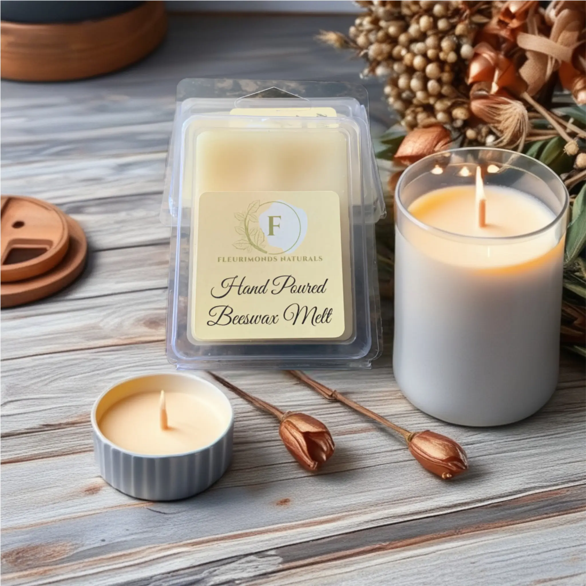 Hand Poured Beeswax Melts Candle Decor Ornaments Decoration