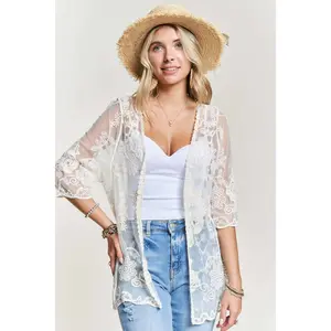 Embroidered Lace Cardigan