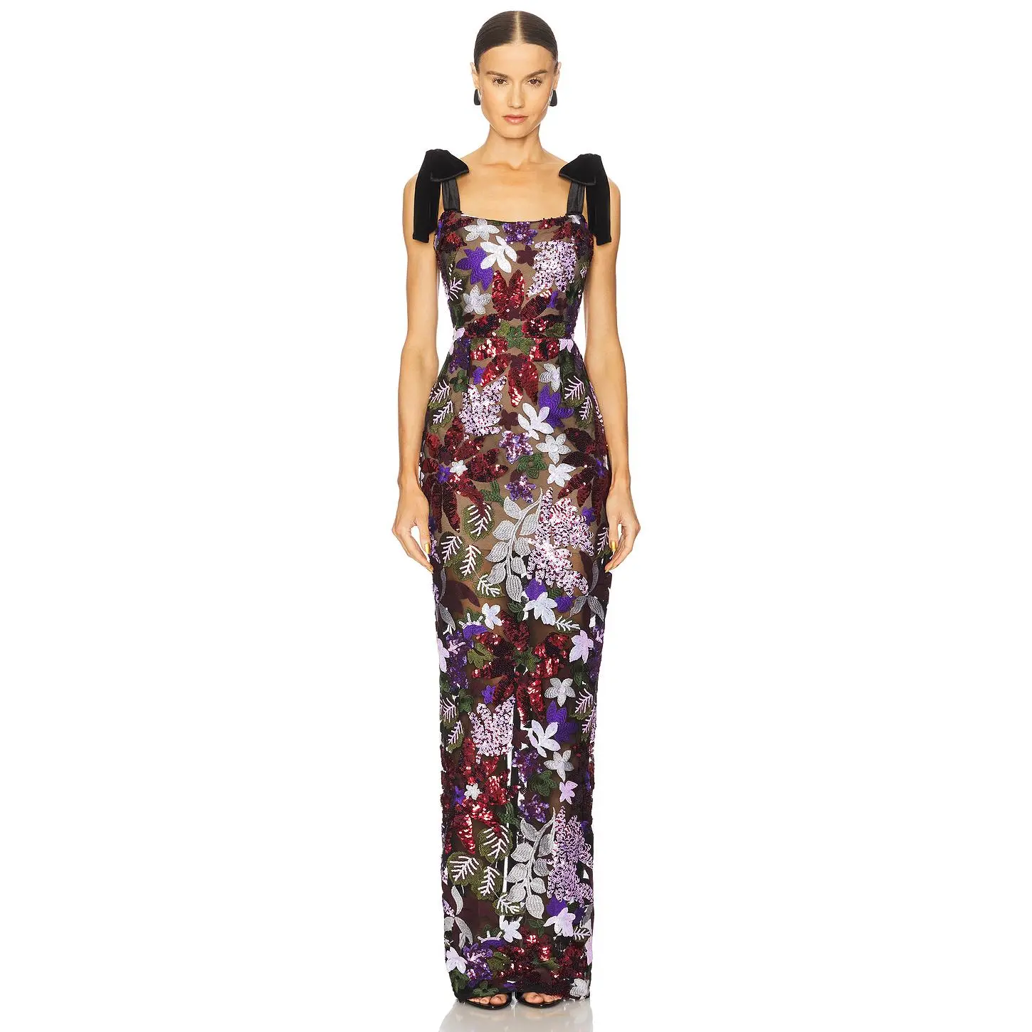 Bronx Banco Dahlia Maxi Dress in Purple Multi