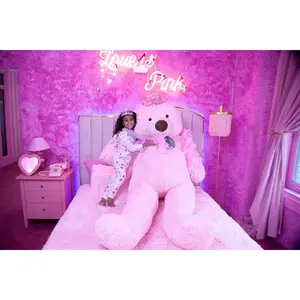 5ft Big Pink Teddy Bear - 6ft Pink Teddy Bear - 7ft Pink Teddy Bear - Boo Bear Factory