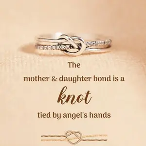 1pc Interlocking Love Ring, Suitable As A Gift For Family/Friends/Lovers, Mother's Love For Daughter, Suitable For Men And Women, Symbolizing Eternal Love, Perfect Gift For Girls Birthdays, Christmas, And Anniversaries