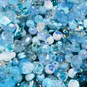 【B1】Large Package 16mm Mixed Acrylic Beads, Multicolor Design for DIY Craft Jewelry Making