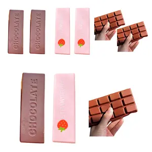 Slow-Rising Chocolate Stress Relief Toy Soft PU Material Portable Realistic Design for Anxiety Relief Office School Travel Fidget Toy