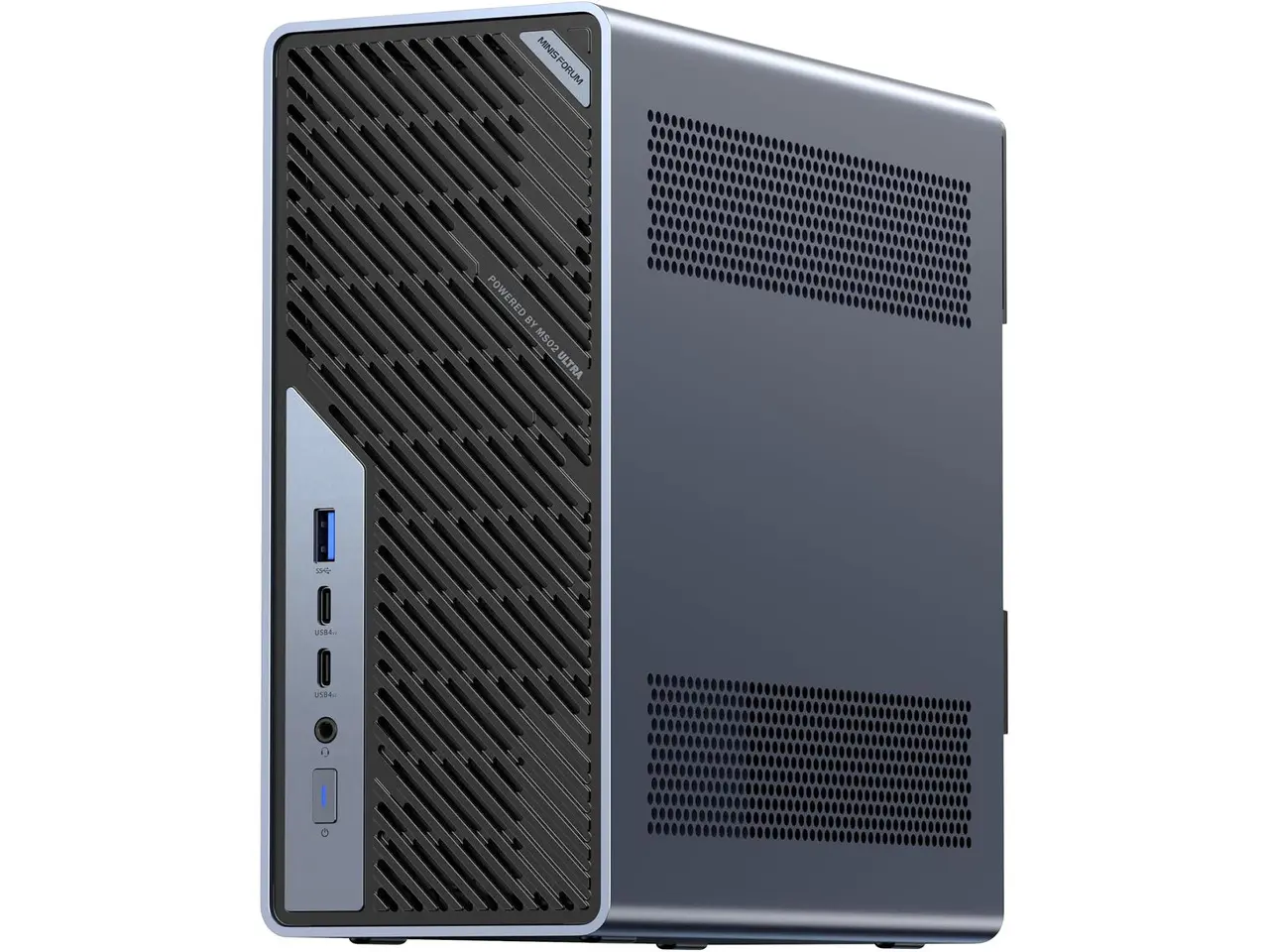 MINISFORUM Mini Workstation MS-02 Core Ultra 9 285HX 32GB RAM 1TB SSD Mini PC, 4X DDR5 Slot, 4X SSD Slot, HDMI+USB4+2xUSB4 V2 Video Output, 2X 25G SFP+, 1x10G RJ45, 1x 2.5G RJ45, WiFi7 Computer