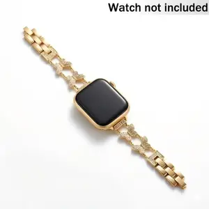 Butterfly style Slim Metal Bracelet for iWatch (Band Only) – Business & Dressy Strap Compatible with Series 1-11/SE/SE2/SE3 (38-46mm) Women (Watch Not Included)#TikTokShopHolidayHaul