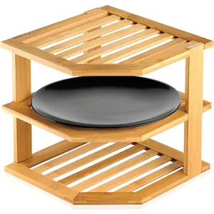 3-Tier Corner Shelf Organizer for Countertop & Kitchen Cabinet, Space Organizer for Kitchen and Bathroom