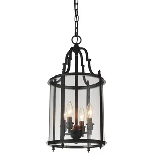 CWI Lighting Desire 4 Light 11 inch Oil Rubbed Bronze Drum Shade Mini Pendant Ceiling Light 9809P11-4-109