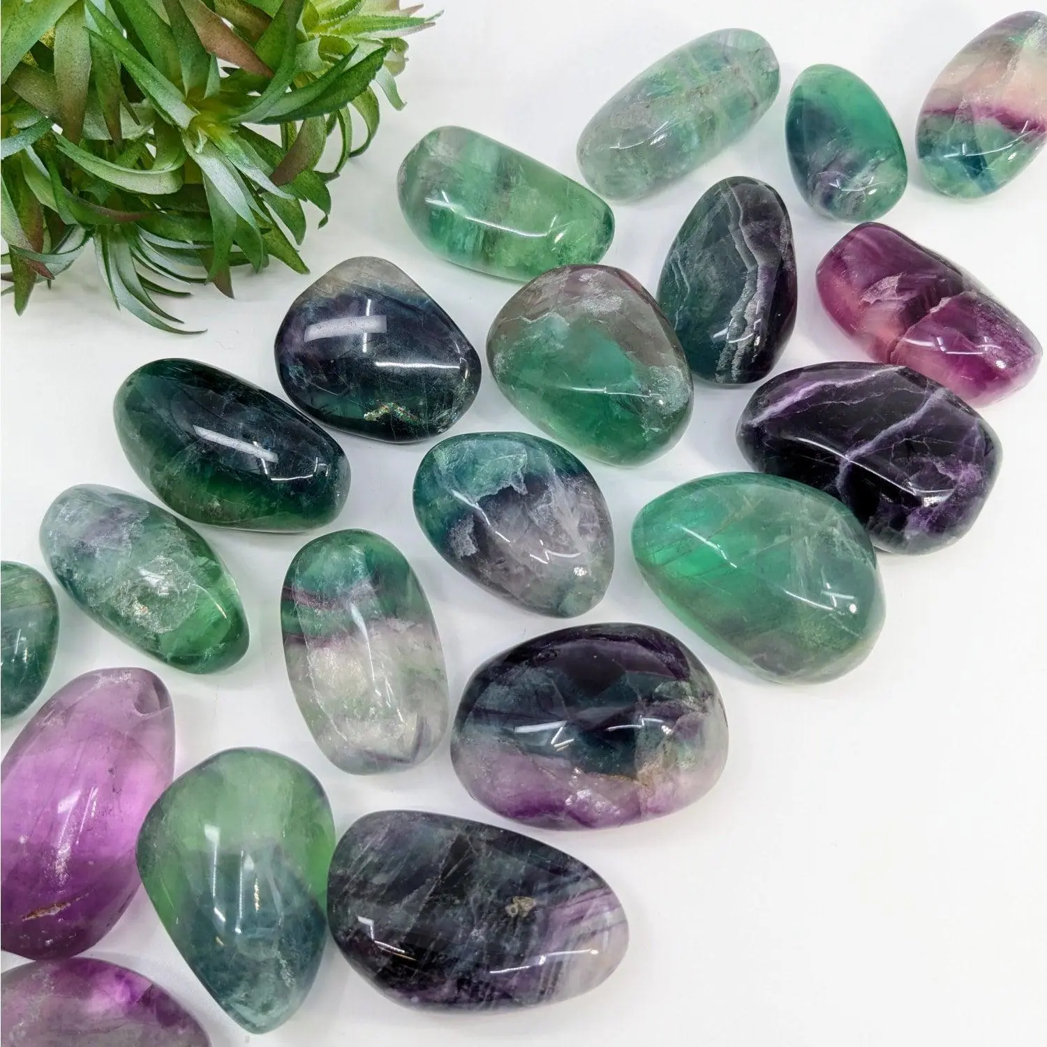 Fluorite Pebble Palm Stone