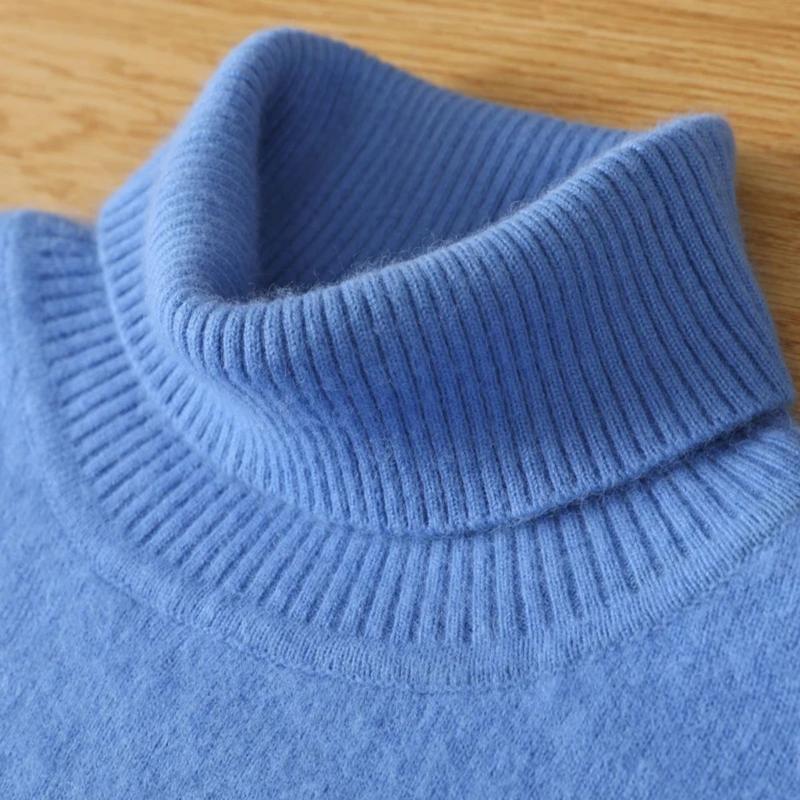 Ebb Supply Men's Turtleneck   Sweater Men 2025 Autumn and Winter Large Size Loose Knitted Sweater Keep Warm Top Men Jumper