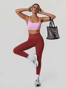 Women's Yoga Pants High Waist Butt Lifting, Sporty Nude Feel Fitness Long Leggings, Pilates Training Tight Running Tights